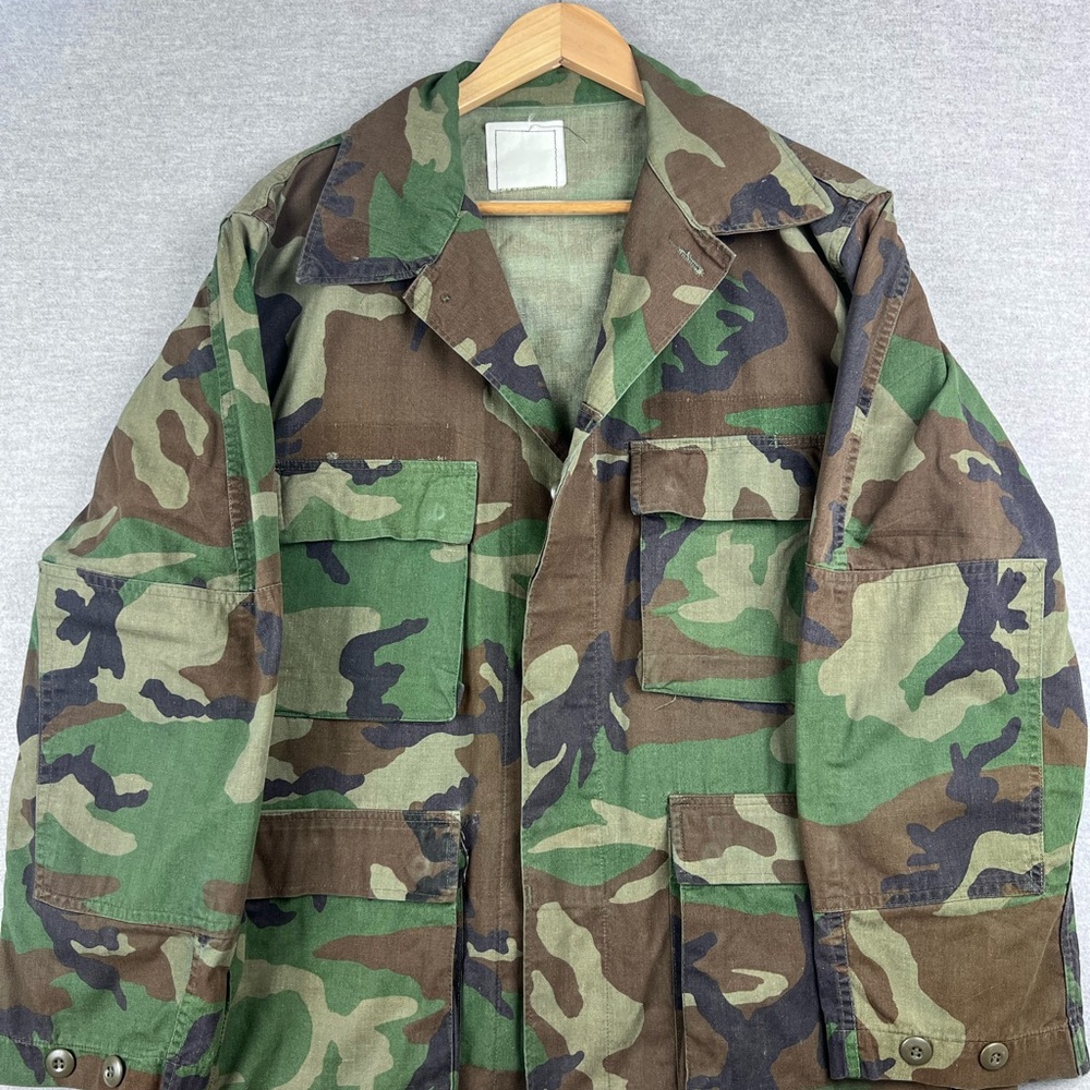 Army Combat‎ Coat DLA100-81-C-2413 L Woodland Camouflage Pattern Military
